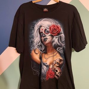 Vintage Y2K Rock Eagle Tattoo Style Tee